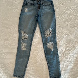 Rewash vintage reunion butterfly distressed denim jeans size 3